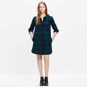 Madewell Latitude Green Tarten Plaid Dress XS